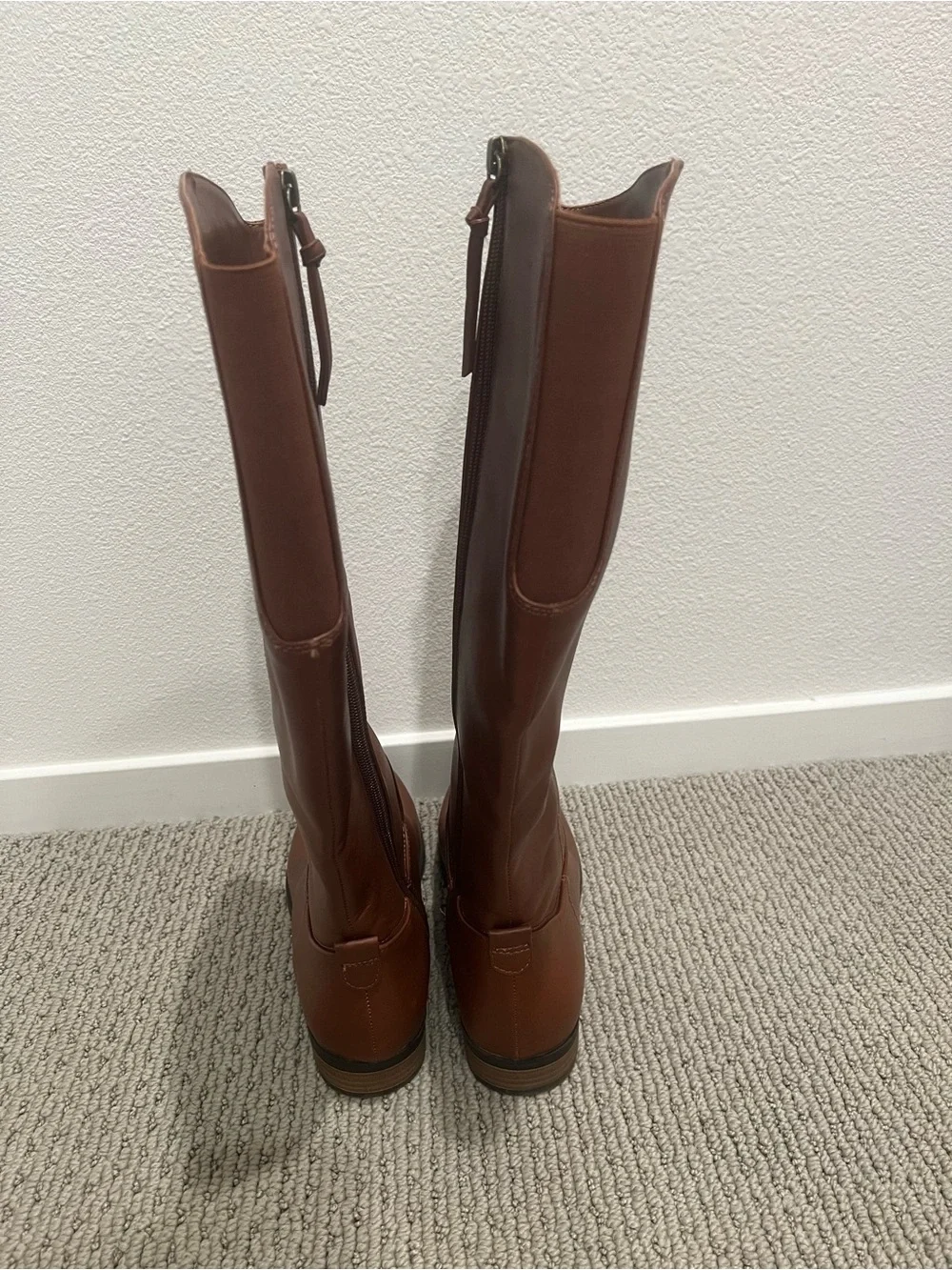 Women’s Over-the-Knee Leather Boots in Brown